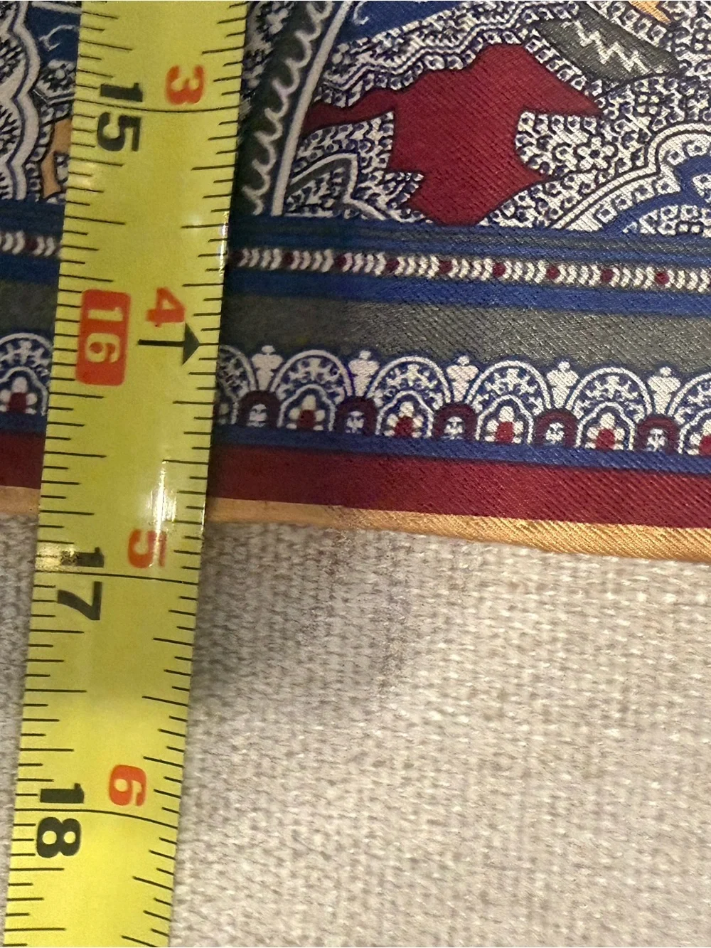 Paisley Print Neck Scarf in Red, Blue & Gold